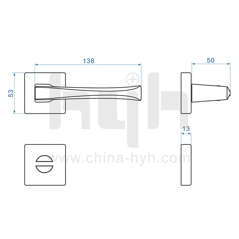 hyh Privacy Door Lock for Bathroom Door Bedroom Door Zinc Alloy Door Lock